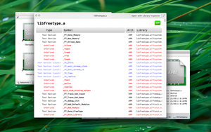 The Quick Look plugin provides fast access to symbol tables.
